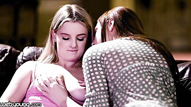 Skirt scene with explosive Scarlett Mae and Eliza Eves from Web Young