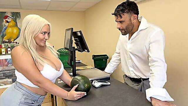 Busty mademoiselle Lana Wolf fucks with a younger boyfriend