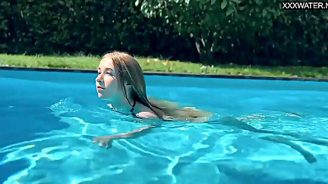 Latvian Teen Blondes: Poolside Ass Pounding