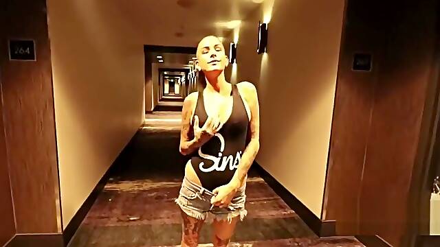 Johnny Sins And Kissa Sins - Picked Up And Fucked Hot Fan W/ Huge Tits And A Shaved Head In Hotel Room!