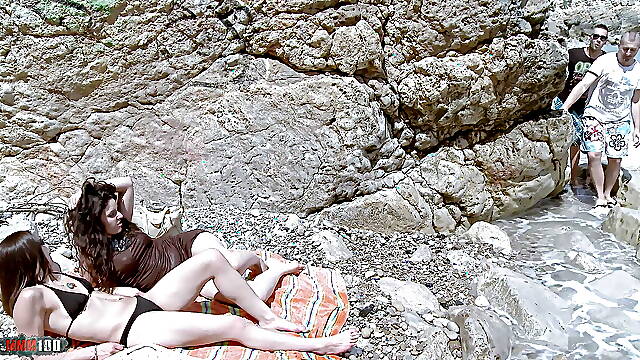 Kevin at the Beach Fucks the Ass of the Beautiful French Beurette with Big Tits Melissa Garcia