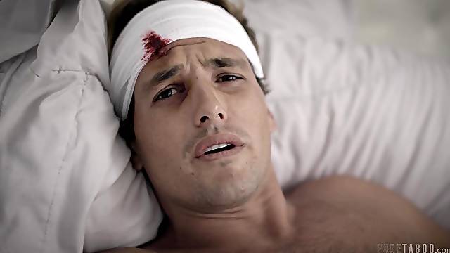 Naked hon rides the young step son the way he deserves