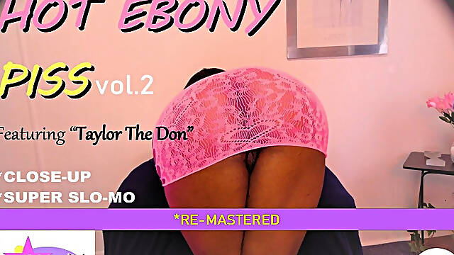 Hot Ebony Piss Vol. 2 - Huge Tits Ebony Play & Shower