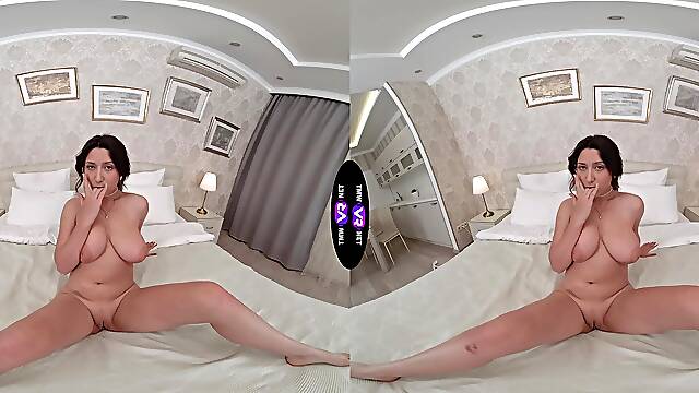 Busty Brunette Lola Bredly indulges in sensual self-pleasure